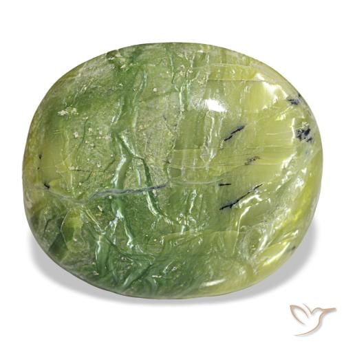 Ópalo verde natural de 18,12 ct, corte óvalo, opaco