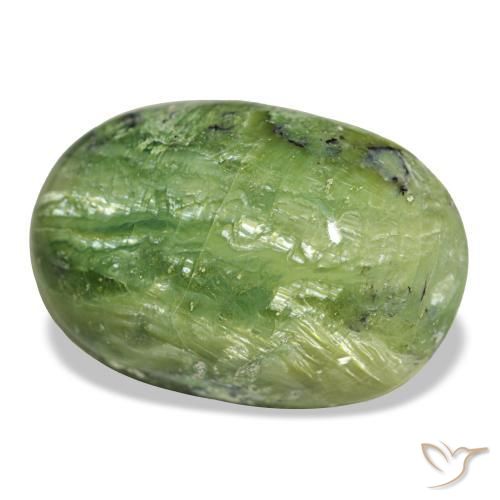 Ópalo verde natural de 25,54 ct, corte óvalo, opaco