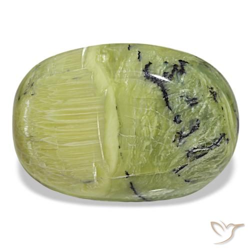 Ópalo verde natural de 39,60 ct, corte óvalo, opaco