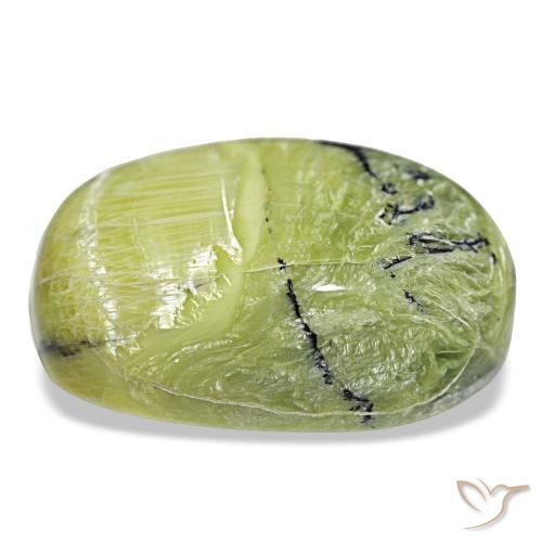 Ópalo verde natural de 39,60 ct, corte óvalo, opaco