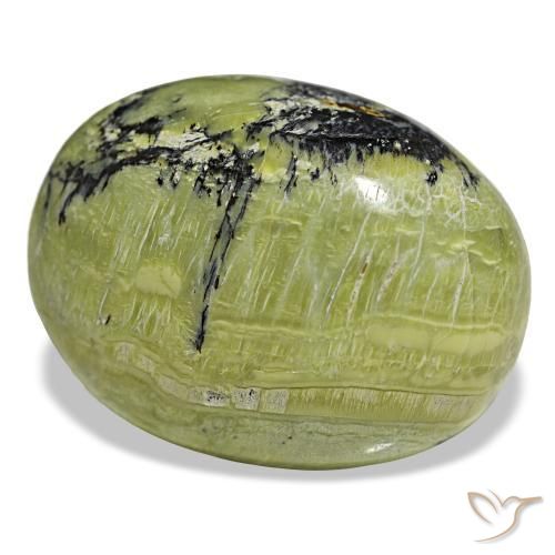 Ópalo verde natural de 48,21 ct, corte óvalo, opaco