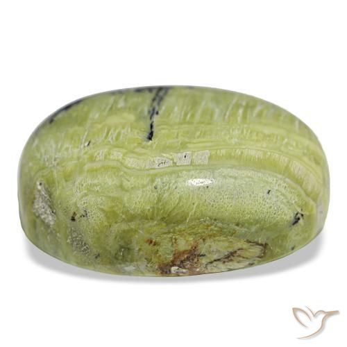 Ópalo verde natural de 48,21 ct, corte óvalo, opaco