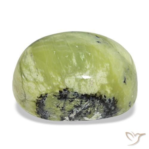 Ópalo verde natural de 41,82 ct, corte óvalo, opaco