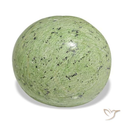 Ópalo verde natural de 15,15 ct, corte óvalo, opaco