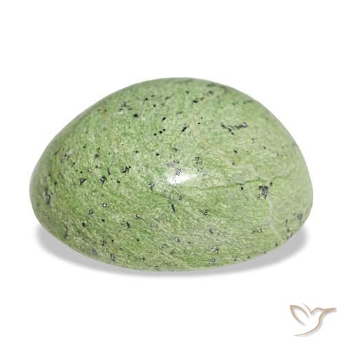 Ópalo verde natural de 15,15 ct, corte óvalo, opaco