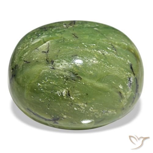 Ópalo verde natural de 79,00 ct, corte óvalo, opaco