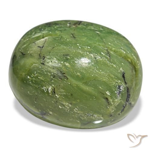 Ópalo verde natural de 79,00 ct, corte óvalo, opaco