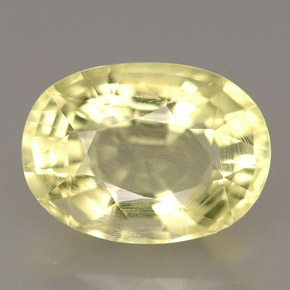 Ortoclasa amarillo natural de 5,76 ct, corte óvalo, VS