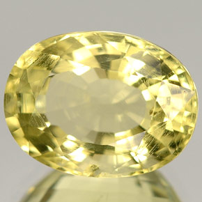Ortoclasa amarillo natural de 5,38 ct, corte óvalo, VS