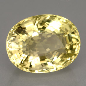 Ortoclasa amarillo natural de 6,60 ct, corte óvalo, VS