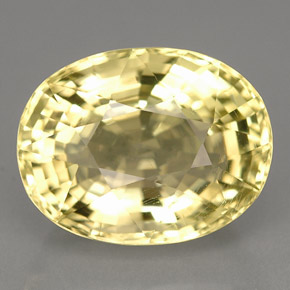 Ortoclasa amarillo natural de 6,60 ct, corte óvalo, VS