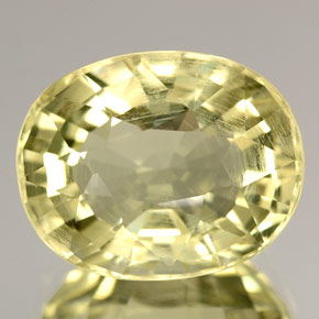 Ortoclasa amarillo natural de 4,56 ct, corte óvalo, VS