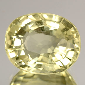 Ortoclasa amarillo natural de 4,56 ct, corte óvalo, VS