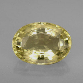Ortoclasa amarillo natural de 4,42 ct, corte óvalo, VS