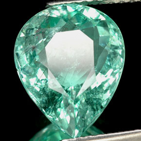 Turmalina paraíba verde natural de 3,31 ct, en forma de pera, SI