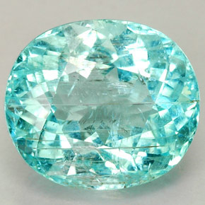 Turmalina paraíba azul natural de 3,34 ct, corte óvalo, SI-I1