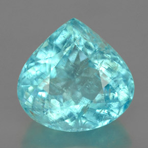 Turmalina paraíba azul natural de 5,87 ct, en forma de pera, I1