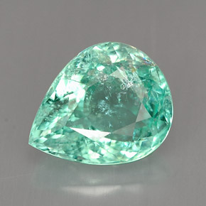 Turmalina paraíba verde natural de 3,31 ct, en forma de pera, SI