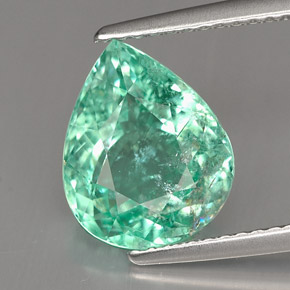 Turmalina paraíba verde natural de 3,31 ct, en forma de pera, SI