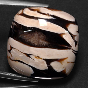 Maní Madera Multicolor natural de 25.88 ct, Corte Cojín, Opaco