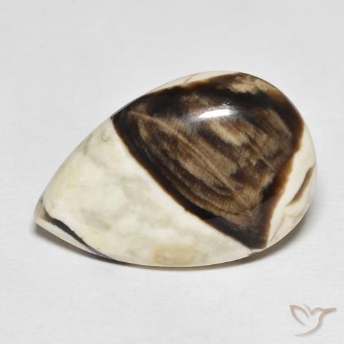 21.16ct Natural Multicolor Maní Madera, En forma de pera, Opaco