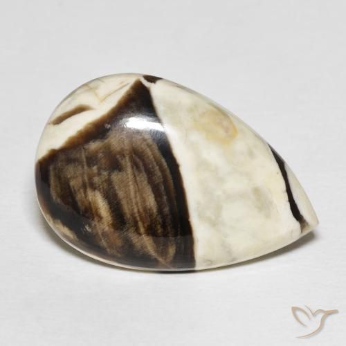 Maní Madera Multicolor natural de 21.16 ct, En forma de pera, Opaco
