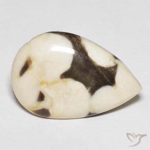 Maní Madera Multicolor natural de 18.51 ct, En forma de pera, Opaco