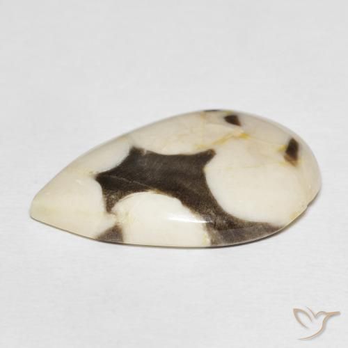 Maní Madera Multicolor natural de 18.51 ct, En forma de pera, Opaco