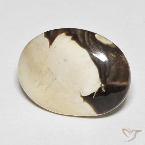 Maní Madera Multicolor natural de 19.54 ct, Ovalada, Opaco