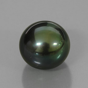 Perla verde natural de 4,56 ct, esfera / bola, opaco