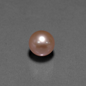 Perla rosa natural de 2,98 ct, esfera / bola, opaco