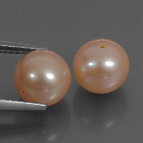 Gemas de perla rosa natural de 6,19 ct, esfera / bola, opaco