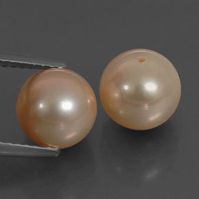 Gemas de perla rosa natural de  ct, esfera / bola, opaco