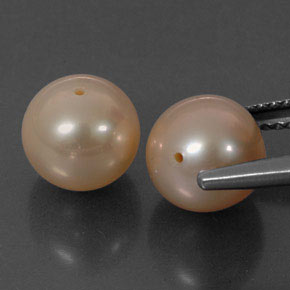 Gemas de perla rosa natural de  ct, esfera / bola, opaco
