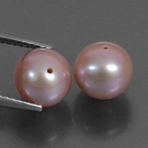 Gemas de perla rosa natural de  ct, esfera / bola, opaco