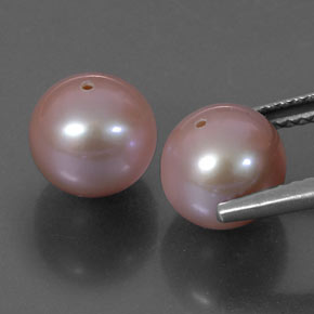 Gemas de perla rosa natural de  ct, esfera / bola, opaco