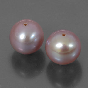 Gemas de perla rosa natural de 6,43 ct, esfera / bola, opaco