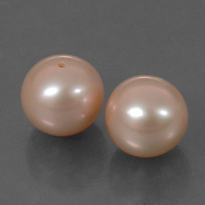 Gemas de perla rosa natural de 6,73 ct, esfera / bola, opaco