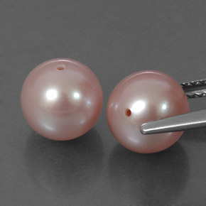 Gemas de perla rosa natural de  ct, esfera / bola, opaco