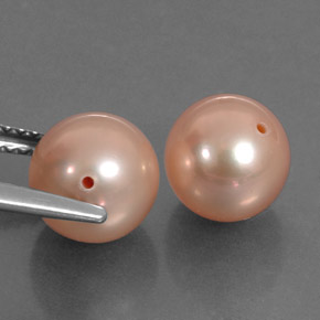Gemas de perla rosa natural de  ct, esfera / bola, opaco