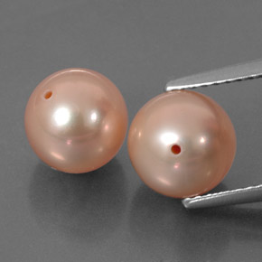 Gemas de perla rosa natural de  ct, esfera / bola, opaco
