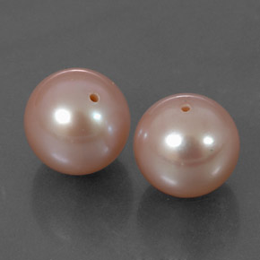 Gemas de perla rosa natural de 6,75 ct, esfera / bola, opaco