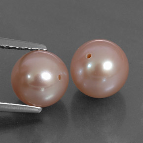 Gemas de perla rosa natural de 6,75 ct, esfera / bola, opaco