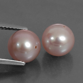 Gemas de perla rosa natural de 6,28 ct, esfera / bola, opaco