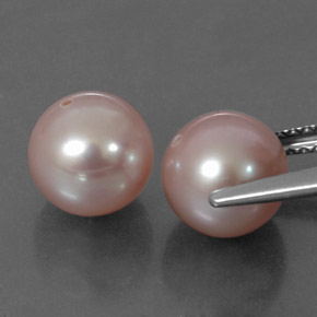 Gemas de perla rosa natural de 6,28 ct, esfera / bola, opaco