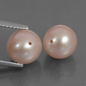 Gemas de perla rosa natural de 6,59 ct, esfera / bola, opaco