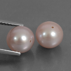 Gemas de perla rosa natural de 6,01 ct, esfera / bola, opaco