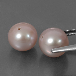 Gemas de perla rosa natural de 6,01 ct, esfera / bola, opaco