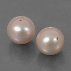 Gemas de perla rosa natural de 6,43 ct, esfera / bola, opaco