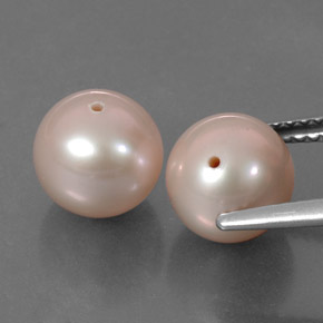 Gemas de perla rosa natural de 6,43 ct, esfera / bola, opaco